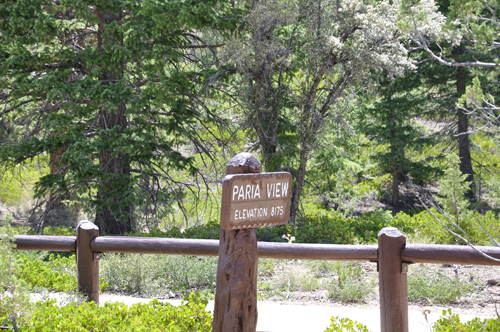 sign: Paria view overlook